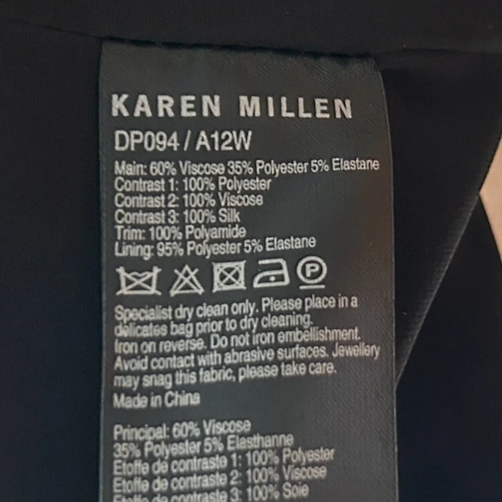 Karen Millen Illusion Neckline & Back Tribal Embroidery Dress - Picture 9 of 11